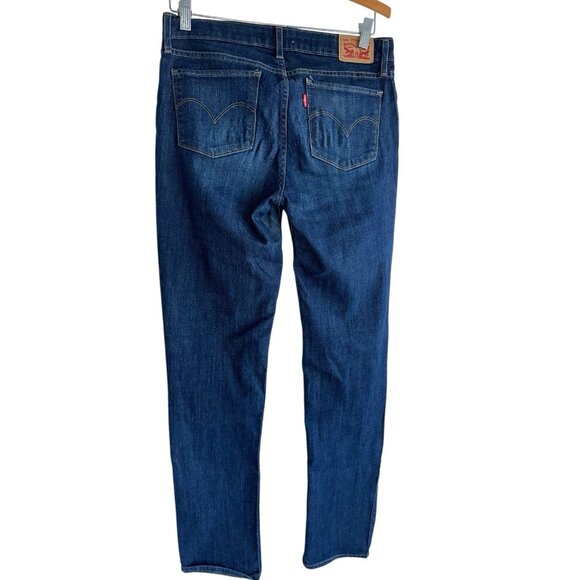 Levi's Strauss 712 Denim Jeans Slim Stretch Straight Leg Sz 30 Dark Wash - Picture 2 of 6